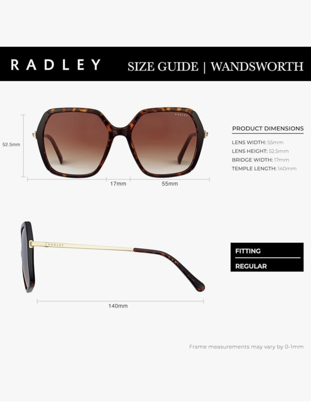 NWT Radley London Wandsworth Sunglasses UV400 - Picture 5 of 9